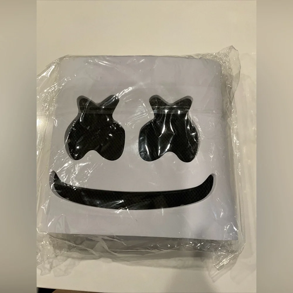 Marshmello Face Helmet | Foam | LED | Costumes | Halloween